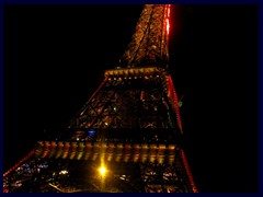 The 108m tall Eiffel Tower is illuminated after dark, just like the original in Paris.
